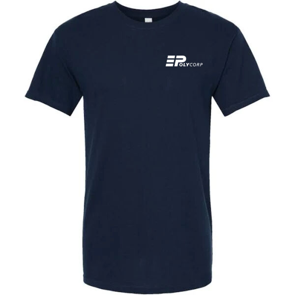 Unisex - Light Weight Deluxe Navy Cotton T-Shirt Thumbnail