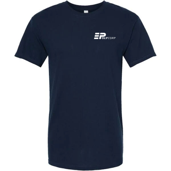Unisex - Light Weight Deluxe Navy Cotton T-Shirt Thumbnail