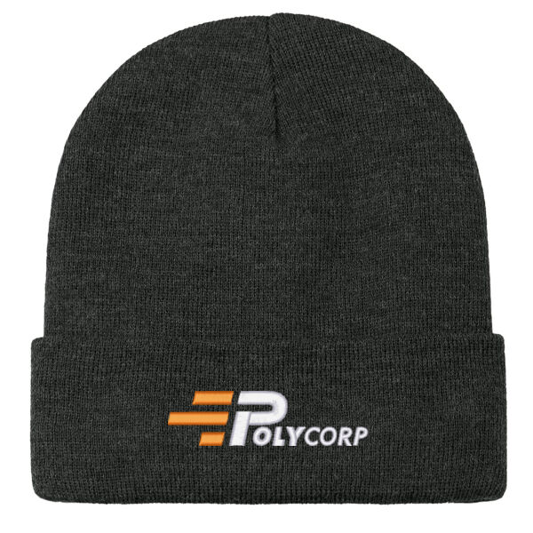 Embroidered Fleece Lined Knit Cuff Toque  Thumbnail